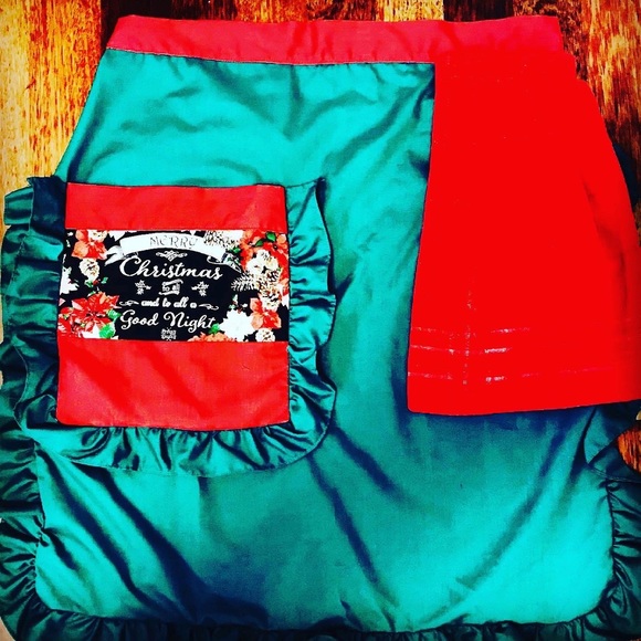 Xmas apron with removable hand towel - Picture 10 of 13